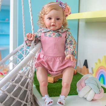 NPK 60 см Наивысшего Качества Возрожденная Малышка Принцесса Сью-сью Ручная Роспись 3D Тон Кожи Коллекционная Художественная Кукла Подарки для Девочек