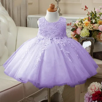 2023 Платье на день рождения для девочки 1-го года рождения, Платье для крещения новорожденных, Платья для крещения маленьких девочек, Кружевные платья для маленьких детей