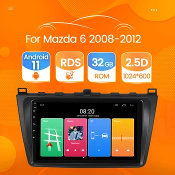 Android 11 2DIN Автомобильное Головное Устройство Радио Аудио GPS Мультимедийный Плеер Для Mazda 6 Rui wing 2008-2012 Навигация GPS 2 din dvd Carplay