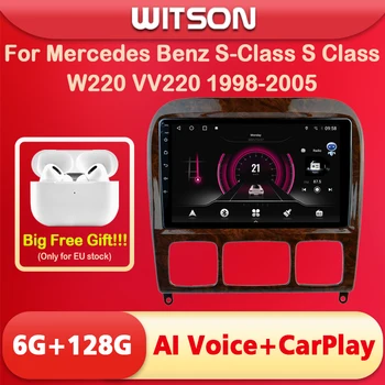 WITSON AI VOICE Android 11 Стерео Мультимедиа GPS Навигация стерео Для Mercedes Benz S-Class S Class W220 VV220 1998-2005