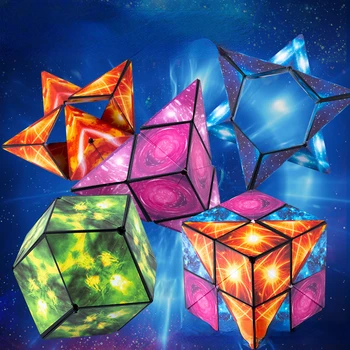 Трехмерный магический куб с твердой геометрией, головоломка для тренировки пространственного мышления, Магнитная аномалия, детские игрушки