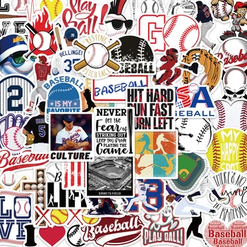 10/52 шт Логотип бейсбольной игры, спортивные наклейки, винтаж для детей, сделай сам, ноутбук, багаж, мотоцикл, ноутбук, Холодильник, наклейки с граффити