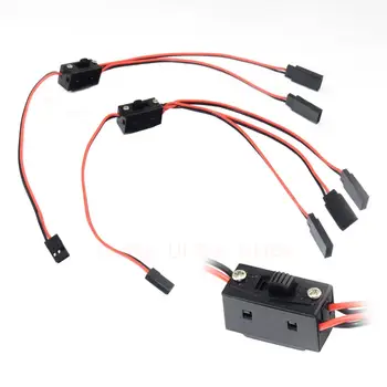 2/3-полосный светодиодный индикатор включения/выключения контроллера, сервоприемник, Y-образный кабель, разъемный провод FUTABA для удлинителя канала радиоуправляемого автомобиля
