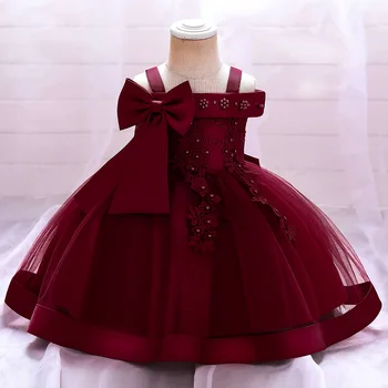 Новое детское платье принцессы в цветочек детское свадебное платье для девочки на день рождения