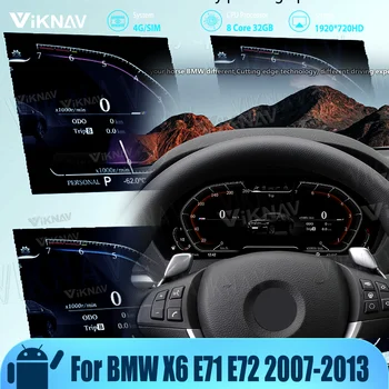 замена приборной панели ViKNAV на 12,3 дюйма для BMW X6 E71 E72 2007-2013 цифровой спидометр Linux для автомобиля