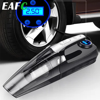 Многофункциональный Портативный автомобильный Ручной пылесос 4 в 1 с цифровым дисплеем, автомобильный надувной насос двойного назначения, воздушный компрессор, насос