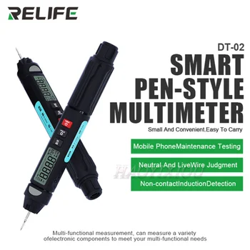 RELIFE DT-02 Smart Pen Тип Мультиметра AC DC Тестер Напряжения Автоматический Диапазон для Ремонта Мобильных Телефонов Тестирование ЖК-Цифрового мультиметра