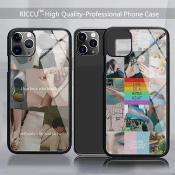 Гей Лесбиянка ЛГБТ Rainbow Pride Чехол Для Телефона Резиновый для iPhone 12 11Pro Max XS 8 7 6 6S Plus X SE 2020 XR 12Mini Чехлы