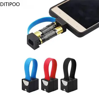Портативное зарядное устройство с 2 слотами, магнитная батарея AA, наружное аварийное зарядное устройство Micro USB для телефона Android