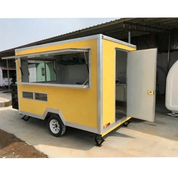 Популярные уличные тележки быстрого питания на открытом воздухе Food truck с оборудованием для приготовления пищи на передвижной кухне для закусок