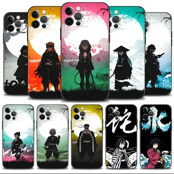 Чехол Для Телефона Apple iPhone 15 14 13 12 11 Pro Max 13 12 Mini XS Max XR X 7 8 Plus Shell Demon Slayer Moon Tanjirou Nezuko