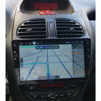 Android 10 4 ГБ + 64 ГБ Автомобильный GPS-Навигатор Для Peugeot 206 2000-2016 Автомобильный DVD-плеер Мультимедийный Магнитофон Головное Устройство DSP PX6