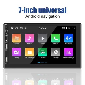 Android 11 Мультимедийный плеер 2 Din Видео Аудио FM-приемник 4-USB Автомагнитола Универсальная 7-Дюймовая Зеркальная Ссылка GPS Bluetooth WIFI