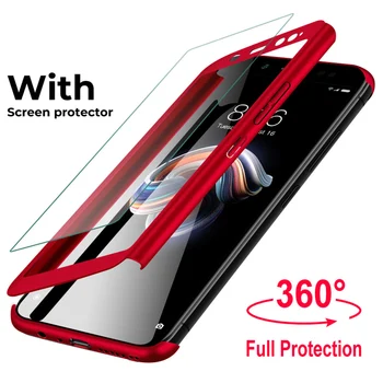 360-Градусные чехлы с полным покрытием для Vivo Y11 2019 Чехол для телефона Vivo Y17 Y15 Y12 Case Y 17 Чехлы из закаленного стекла