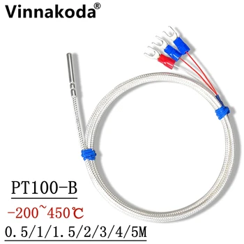 1 шт. Датчик температуры PT100-B Термопара с кабелем длиной 0,5 м Датчик температуры высокотемпературный водонепроницаемый