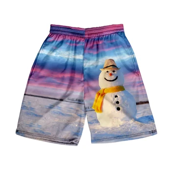 Пляжные шорты, мужская и женская одежда с цифровой 3D печатью, повседневные шорты, модные брюки для пары 17