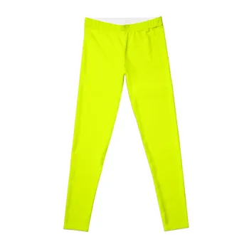 Желто-зеленые однотонные леггинсы, спортивная одежда для женщин, одежда для гольфа
