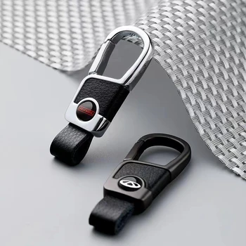 Высококачественный брелок из воловьей кожи для Hyundai, модный металлический брелок для ключей, кольцо для ключей от мотоцикла, мужские, женские автомобильные аксессуары