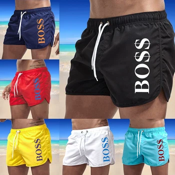 Летние мужские пляжные шорты 2022 года, Сексуальный купальник, плавки, Красочные купальники, доска для серфинга, Мужская одежда, Быстросохнущие повседневные спортивные брюки