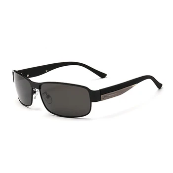 Роскошные мужские поляризованные солнцезащитные очки, мужские очки для вождения, рыбалки, дизайнерские солнцезащитные очки для мужчин, металлические винтажные очки, оттенки с антибликовым покрытием UV400