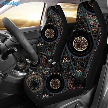Чехлы для автомобильных сидений с принтом в этническом стиле, мандала, фон китайского дракона, несколько цветовых вариантов
