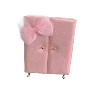 Миниатюрный шкаф для кукольного домика в масштабе 1:12 розового цвета для игровой комнаты, спальни