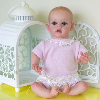NPK 12-дюймовая Мини-удобная кукла Cute Fairy Elf Bebe Doll Reborn Baby Высококачественная Коллекционная Художественная кукла