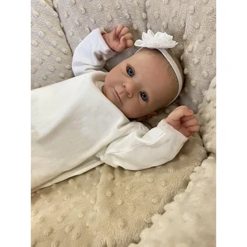 49 см Кукла Реборн Беби Фелиция, уже готовая кукла с ручной росписью волос, Мягкая виниловая 3D кожа новорожденного ребенка, видимые вены