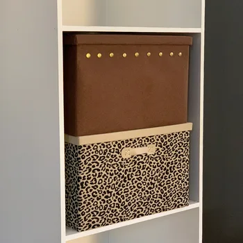 Складной ящик для хранения одежды с крышкой Леопардовая корзина для хранения одеяла Сумка для хранения одежды
