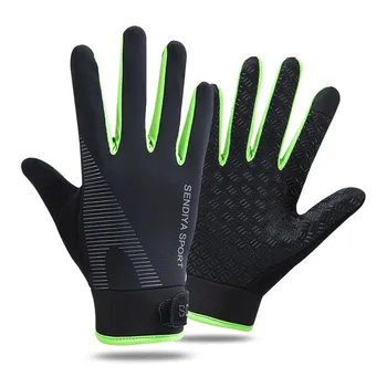Тонкие летние перчатки Mtb, велосипедные перчатки с полными пальцами, мужские и женские, длинные велосипедные перчатки из лайкры, дышащие нескользящие перчатки для занятий спортом