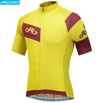 НОВЫЕ топы из вело-джерси ORO Yellow Orolling, спортивная одежда для велоспорта, бесплатная доставка