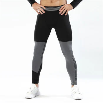 Мужские облегающие леггинсы для бега, спортивные мужские брюки для фитнеса, быстросохнущие брюки для йоги, тренировочные штаны для тренировок.