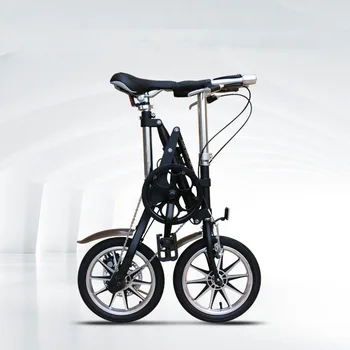 14-дюймовый складной велосипед с двойным дисковым тормозом Bikes Bicycle One Second Quick Folding Bike Bicicleta Infantil Portable Cycles WYH