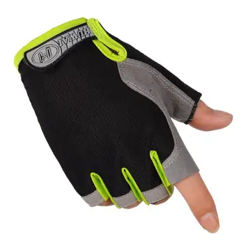 1 Пара мужских перчаток с полупальцами, противоскользящие, амортизирующие, дышащие Велосипедные перчатки, перчатки для занятий йогой, перчатки для пеших прогулок